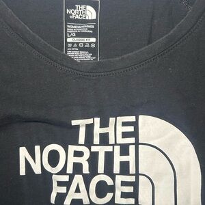 The North Face Charcoal Tee with White Logo